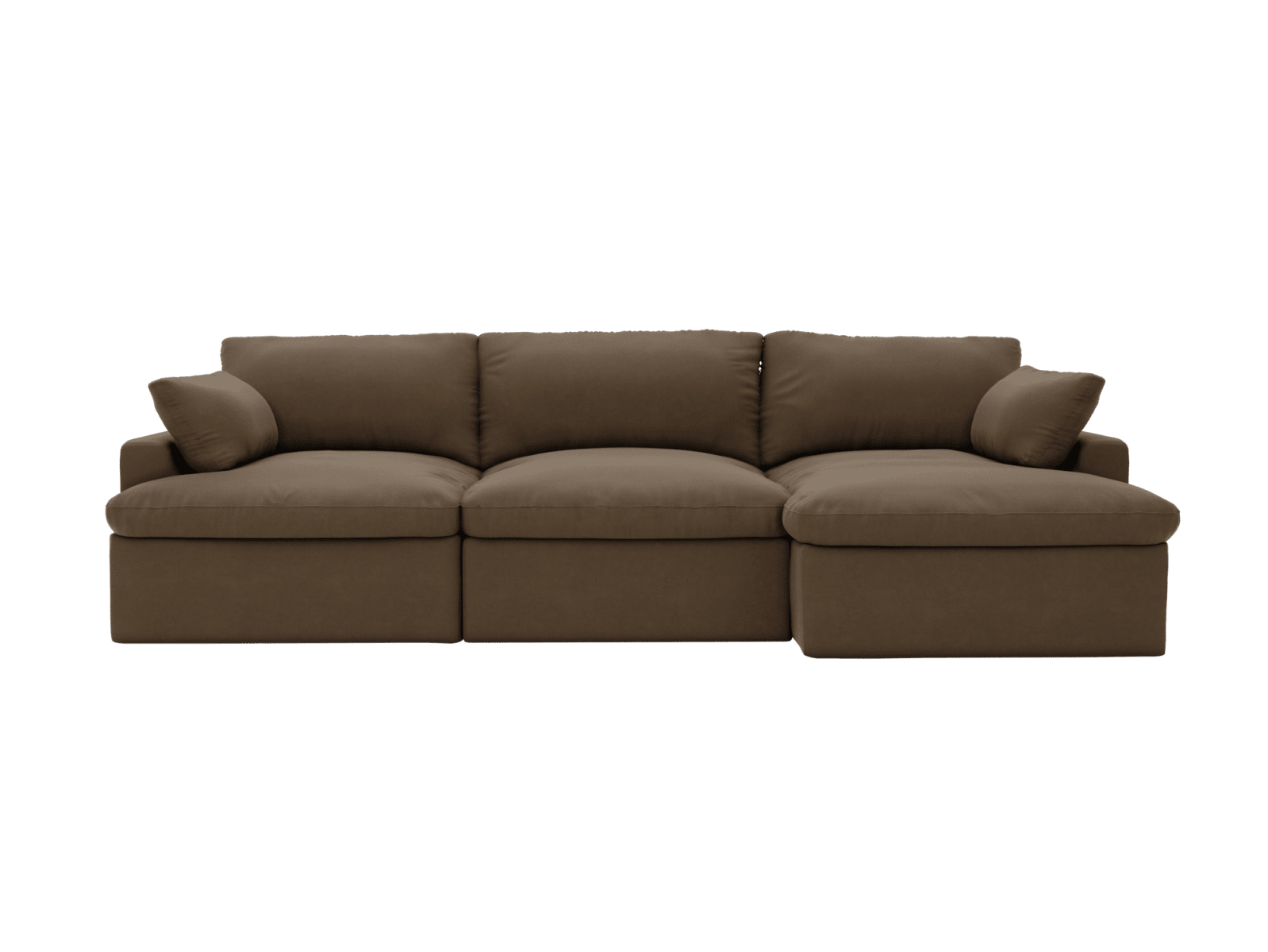 Retreat Blaze Mocha Chaise Sofa - 3 Seater color Blaze Mocha