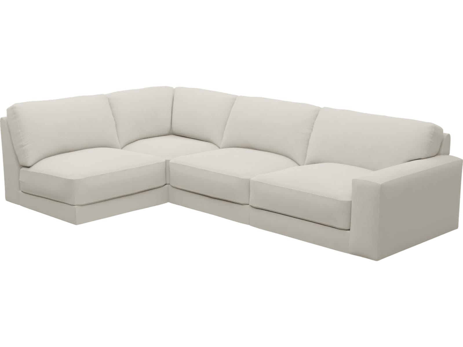 Monica Toorak Pearl Sofa - 4 Seater LAF Terminal color Toorak Pearl