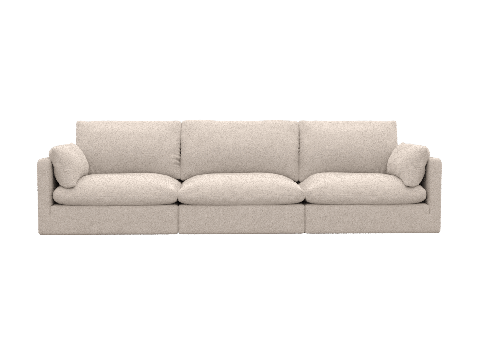 Willow Boucle Pumice Modular Sofa - 3 Seater color Boucle Pumice