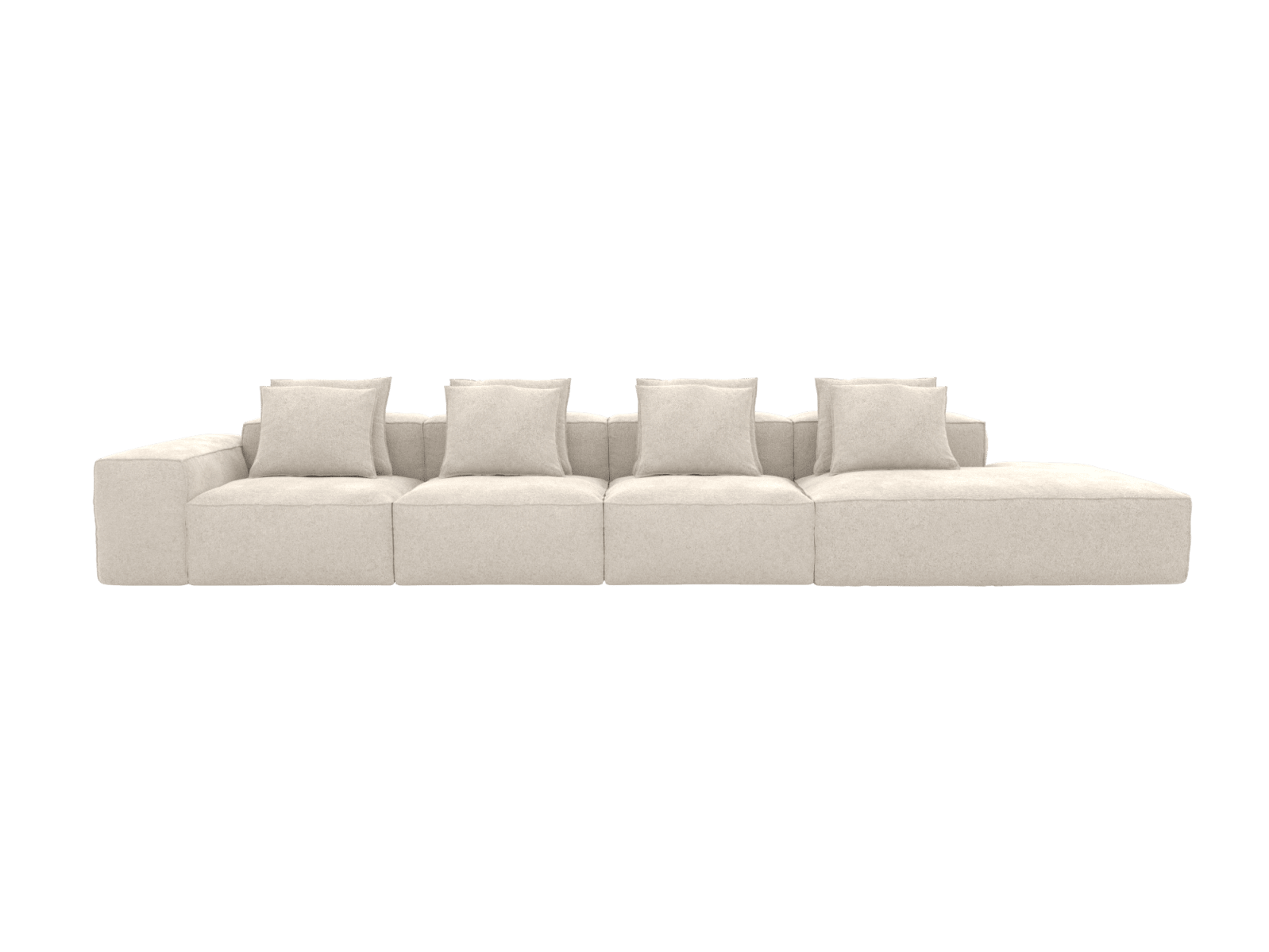 Riley Avon Mineral 5 Seater Terminal Right Modular Sofa color Avon Mineral