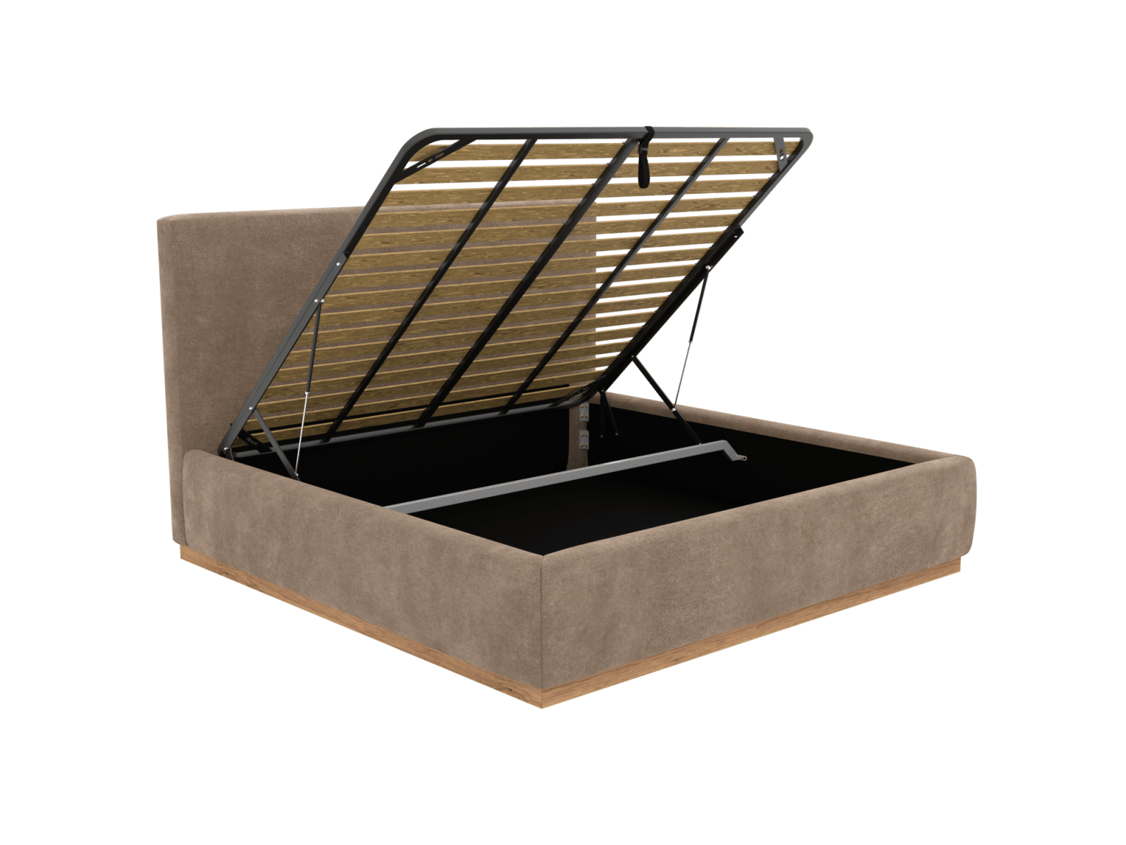 Haven Gas Lift Bed Tribute Walnut King color Tribute Walnut