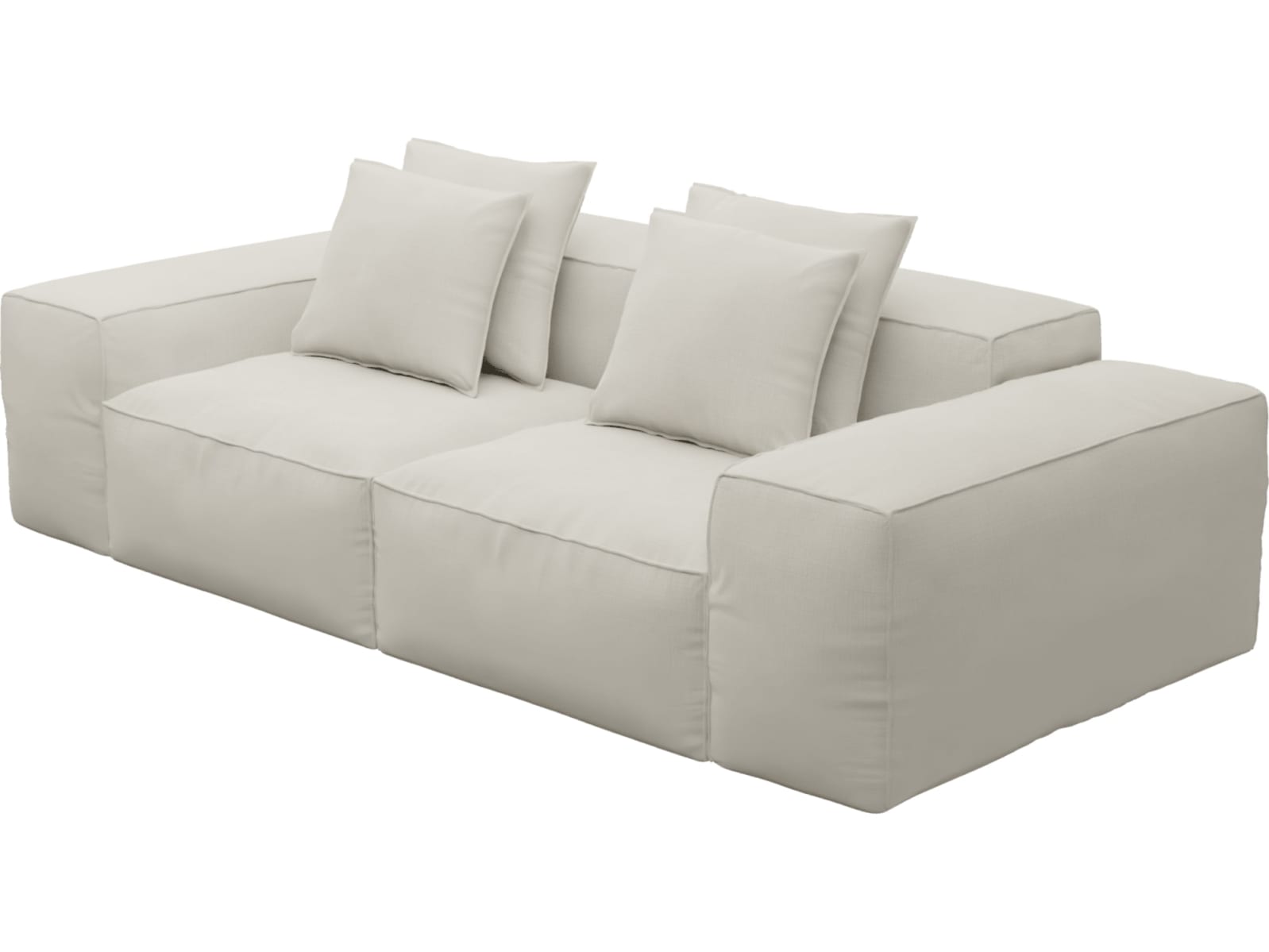 Riley Toorak Pearl Modular Sofa - 2 Seater color Toorak Pearl