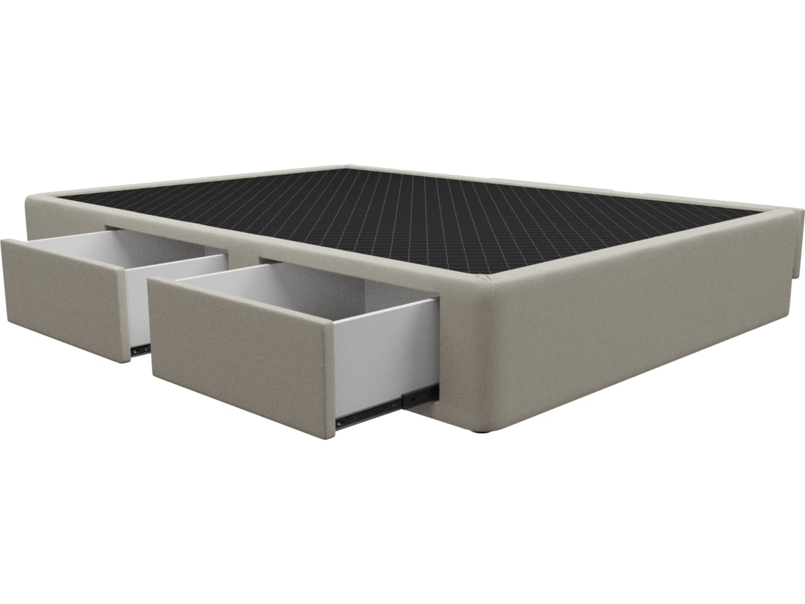 Zenith Storage Drawer Bed Base View Cream color View Cream