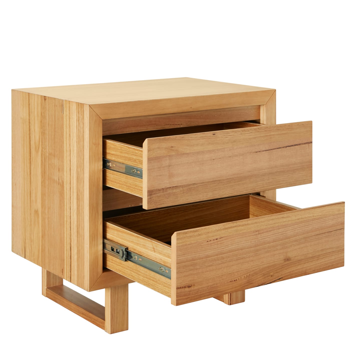 Clemence Bedside Table - 2 Drawer color Messmate