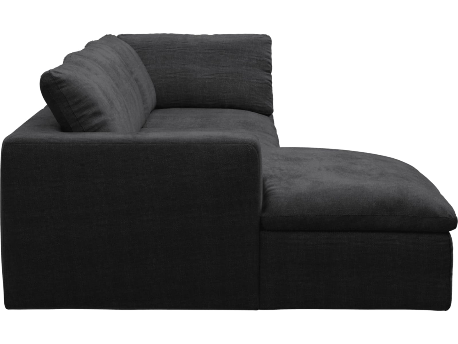 Cloud Deep Plaza Flint Grey Modular Sofa - 3 Seater Chaise color Plaza Flint Grey