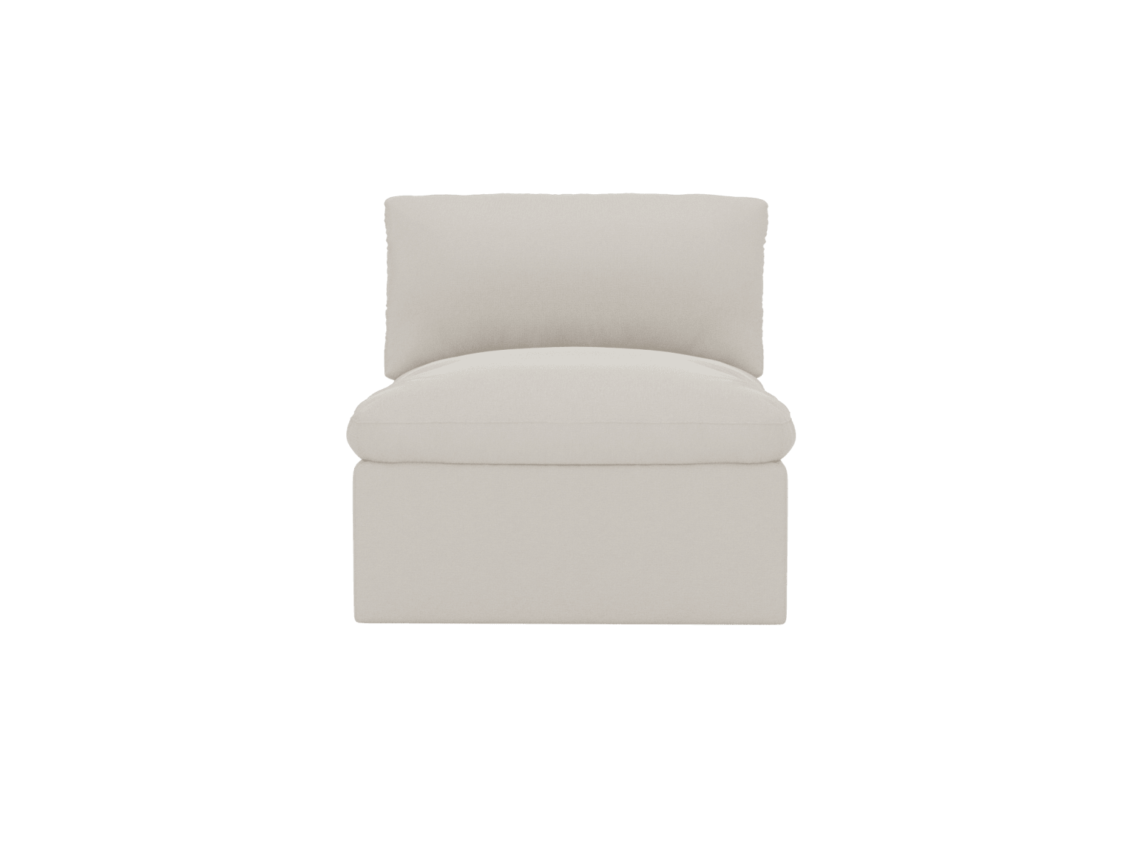 Retreat View Cream Armless Sofa Module color View Cream