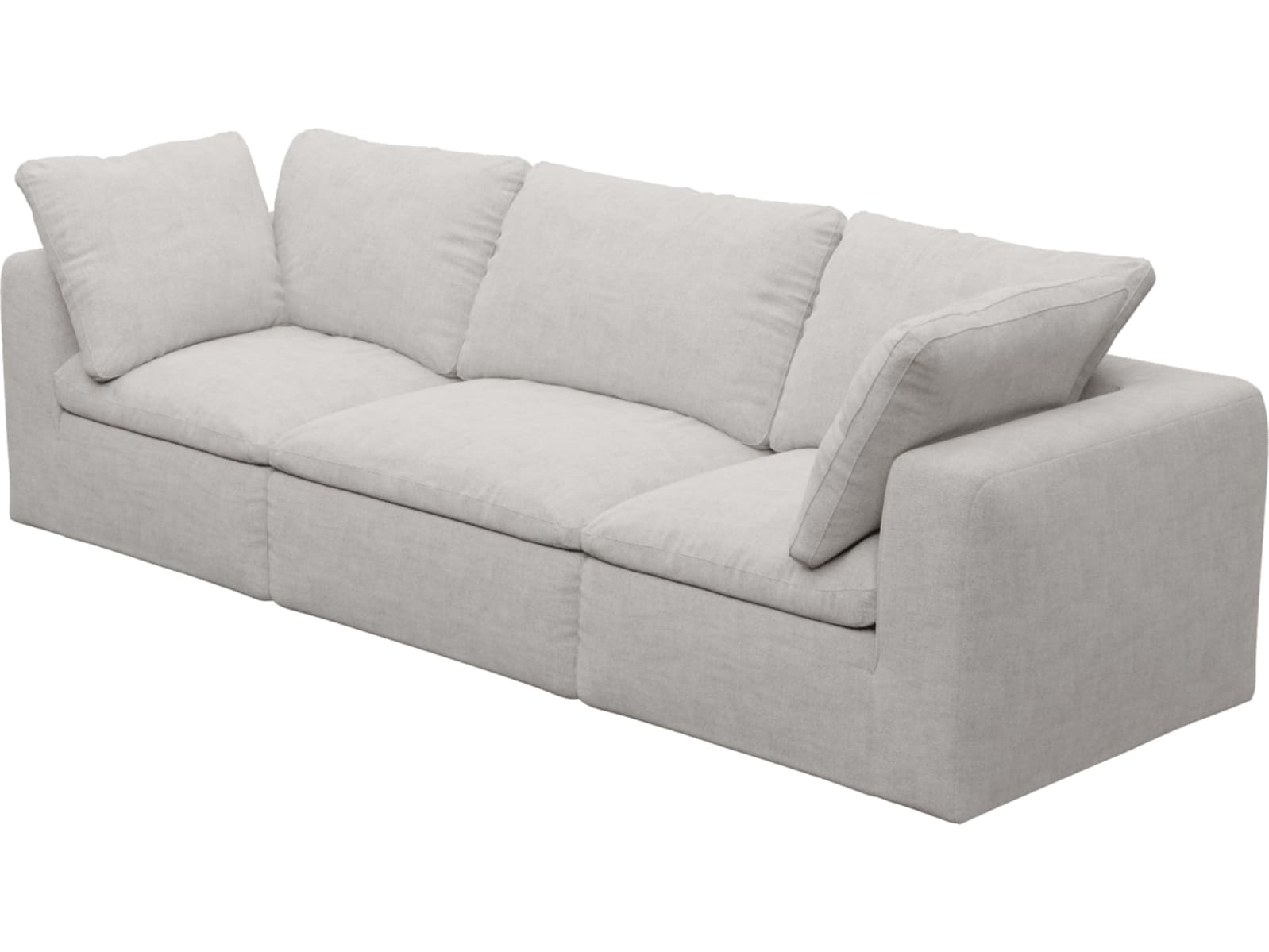 Cloud Avon Mineral Modular Sofa - 3 Piece color Avon Mineral
