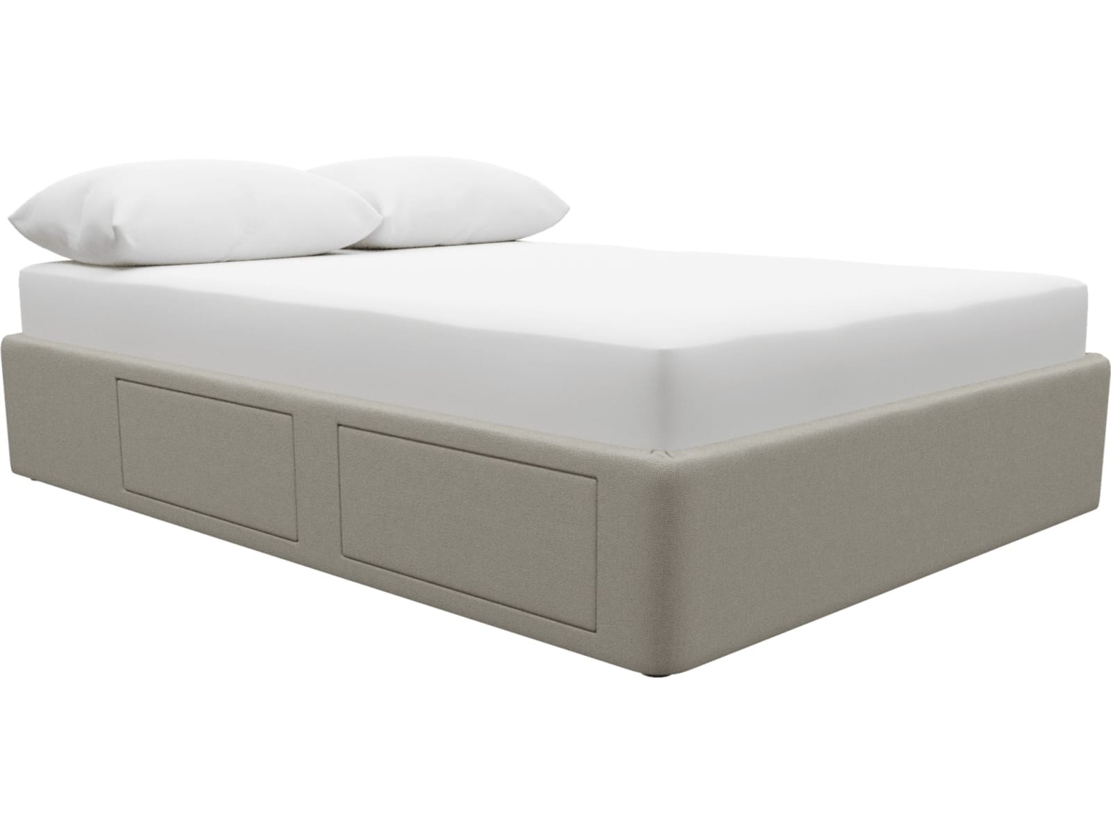Zenith Storage Drawer Bed Base View Cream color View Cream