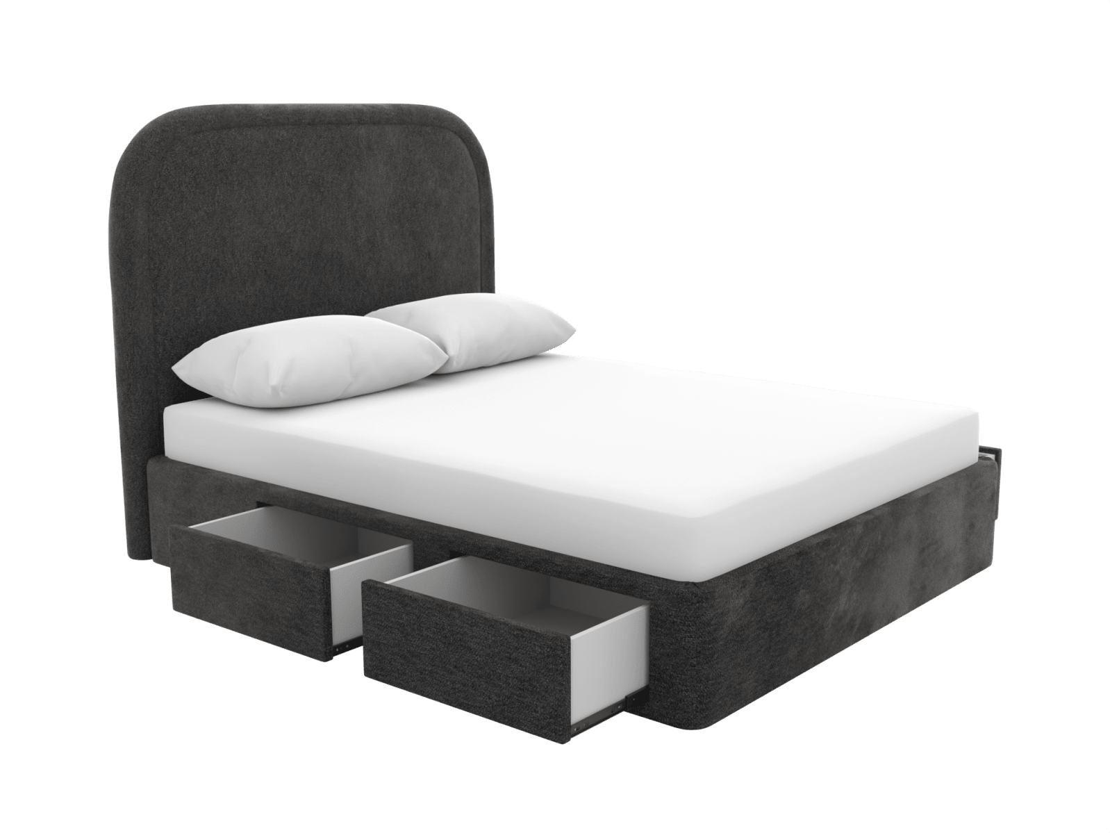 Libby Zenith Storage Drawer Bed California Charcoal color California Charcoal