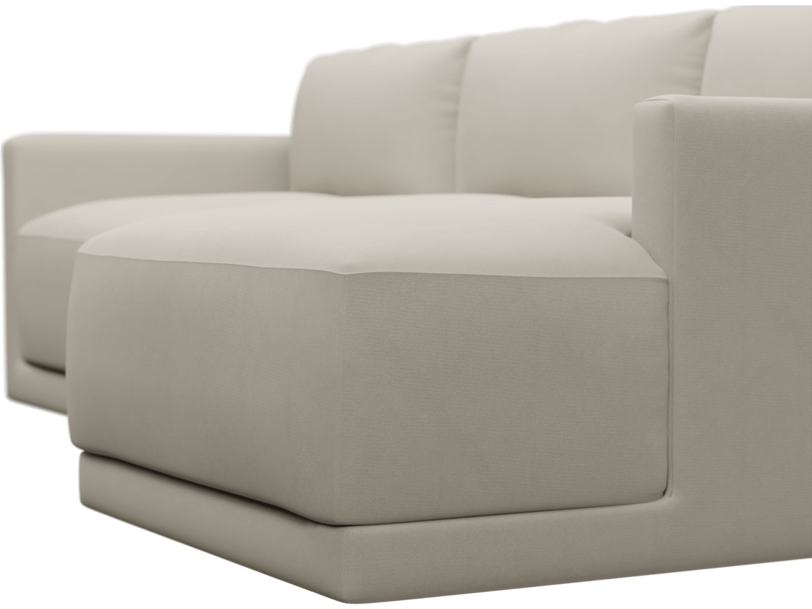 Haven Apt Isla Sea Pearl Chaise Sofa color Isla Sea Pearl