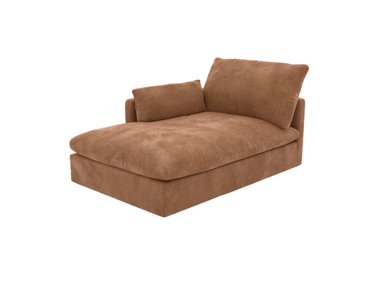 Willow Tribute Chestnut Chaise Left Arm Facing Sofa Module color Tribute Chestnut