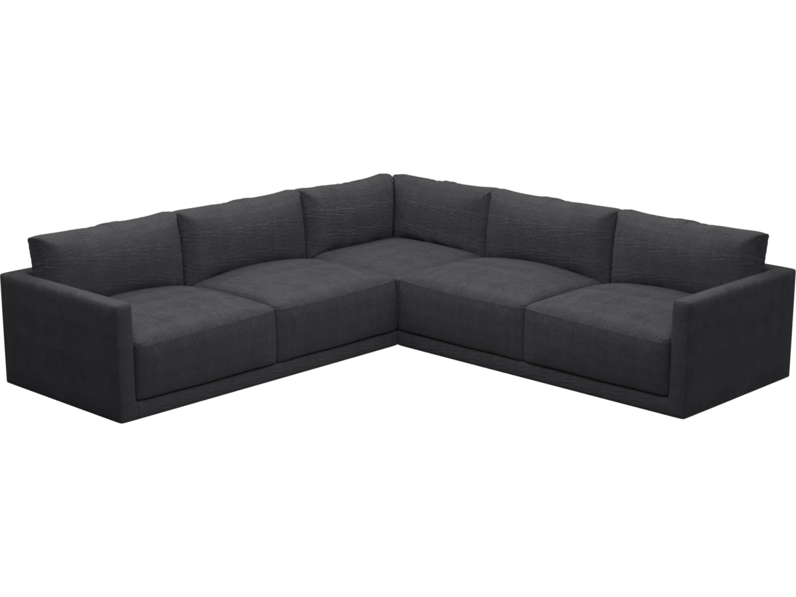 Haven Plaza Flint Grey Modular Sofa - 7 Seater color Plaza Flint Grey