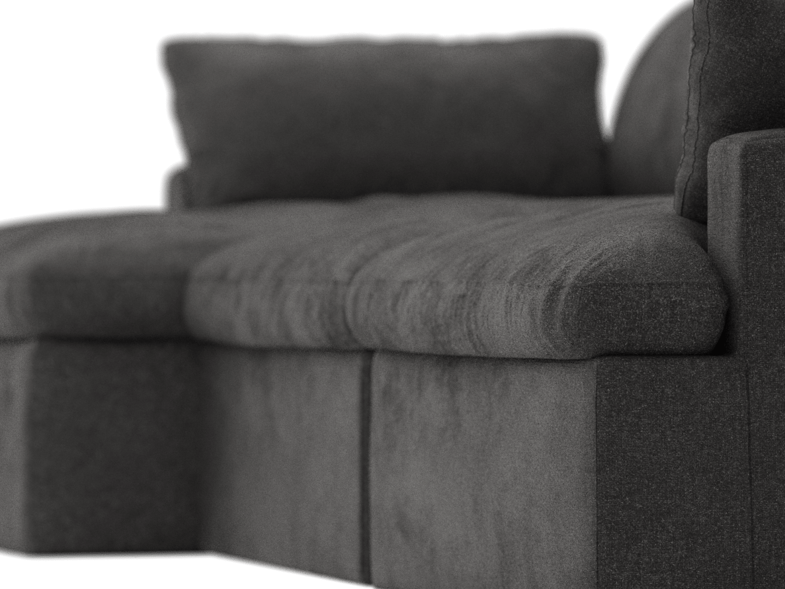 Retreat California Charcoal Chaise Sofa - 3 Seater color California Charcoal