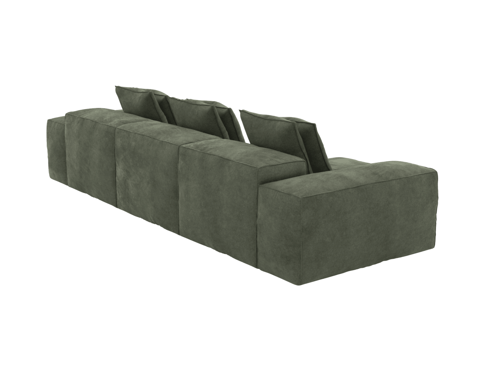 Riley Muse Forest 3 Seater Modular Chaise Sofa color Muse Forest