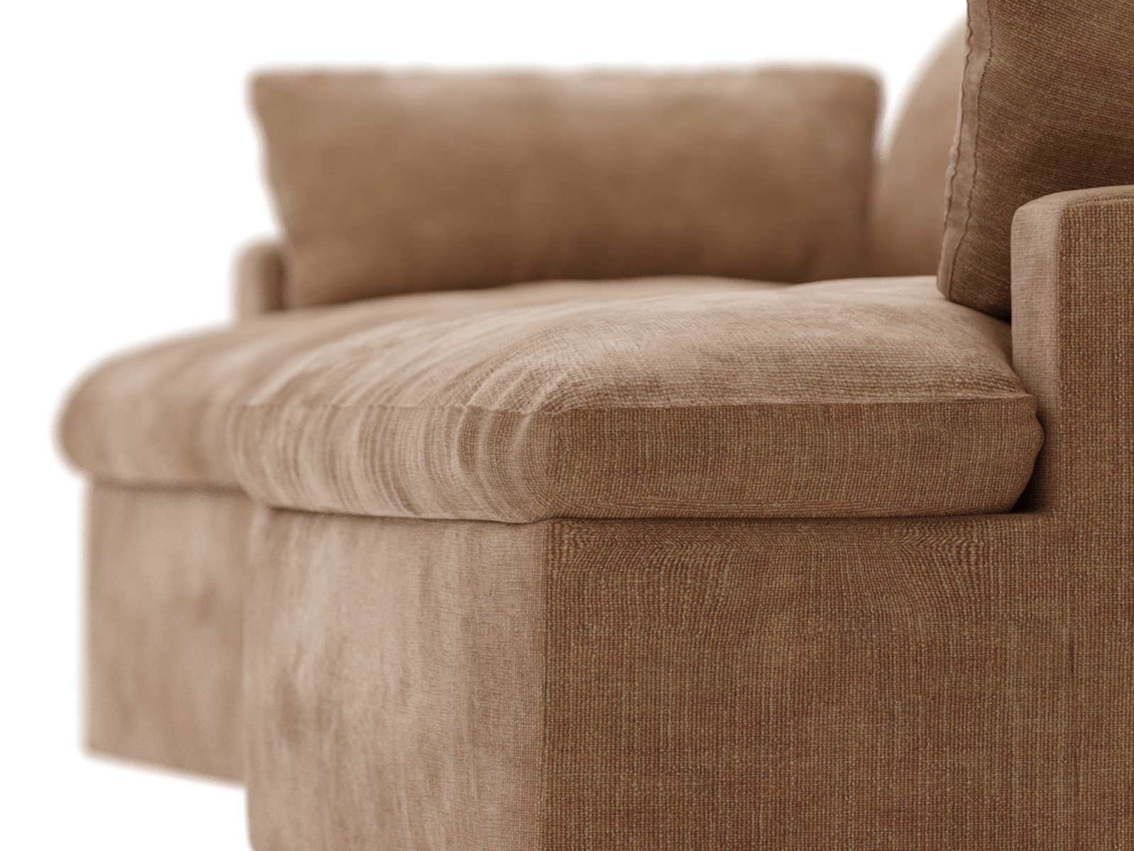 Retreat Tribute Chestnut Chaise Sofa - 3 Seater color Tribute Chestnut