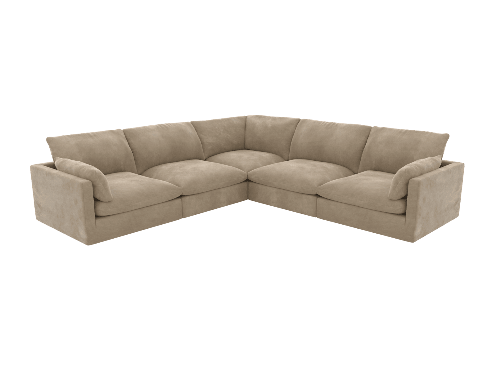 Willow Muse Soft Brown Corner Sofa - 5 Seater color Muse Soft Brown