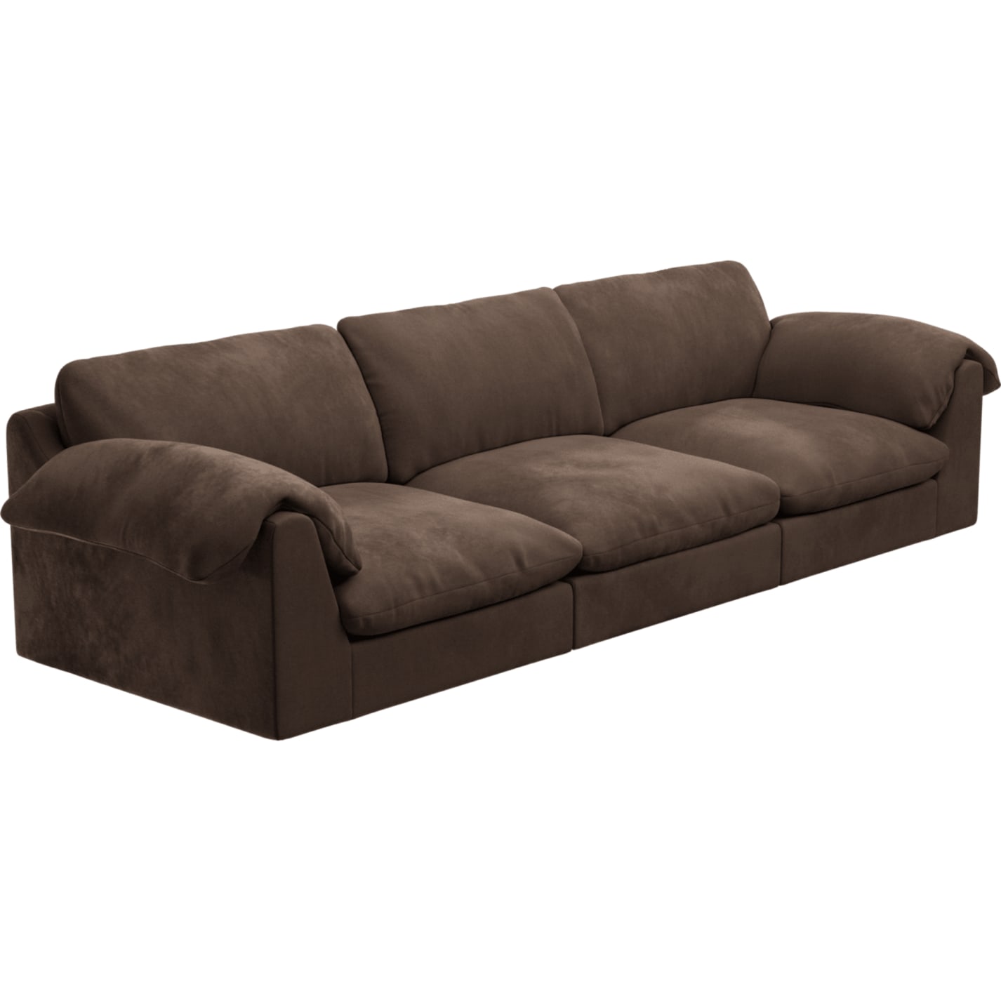 Ludlow Muse Chocolate Sofa - 3 Seater color Muse Chocolate
