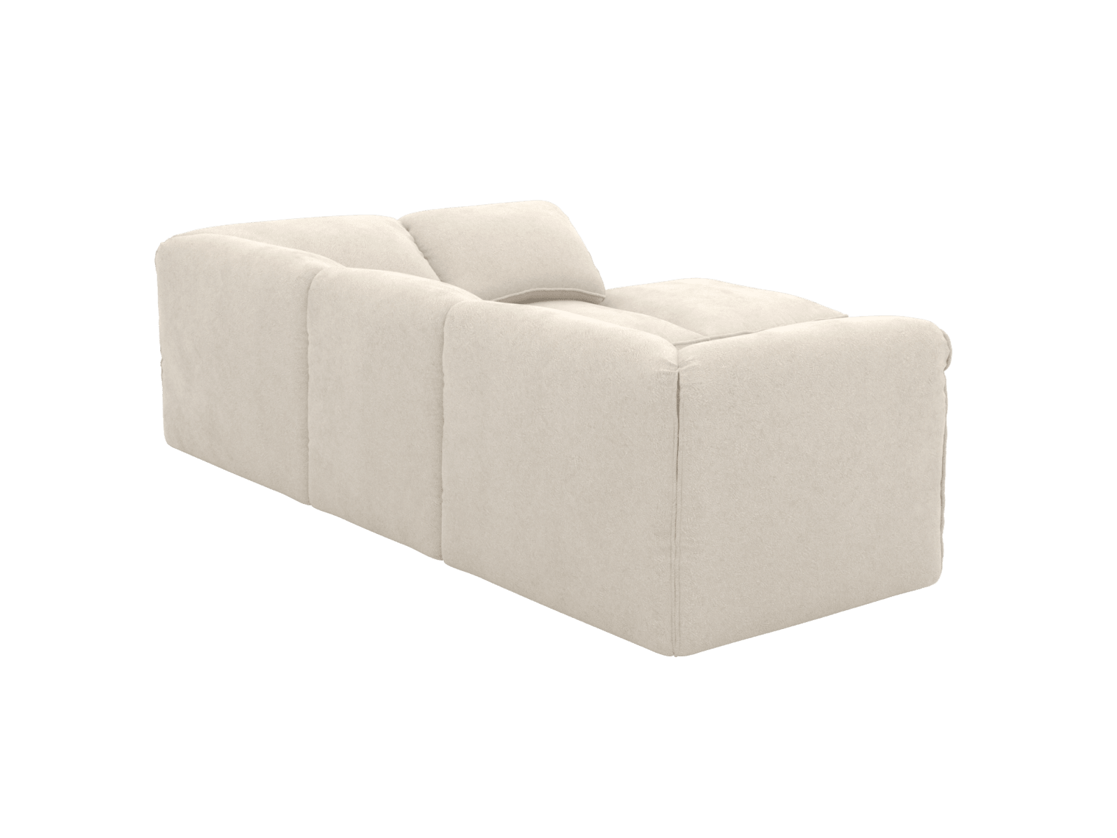 Kai Muse Flax Modular Sofa with Ottoman - 4 Seater color Muse Flax