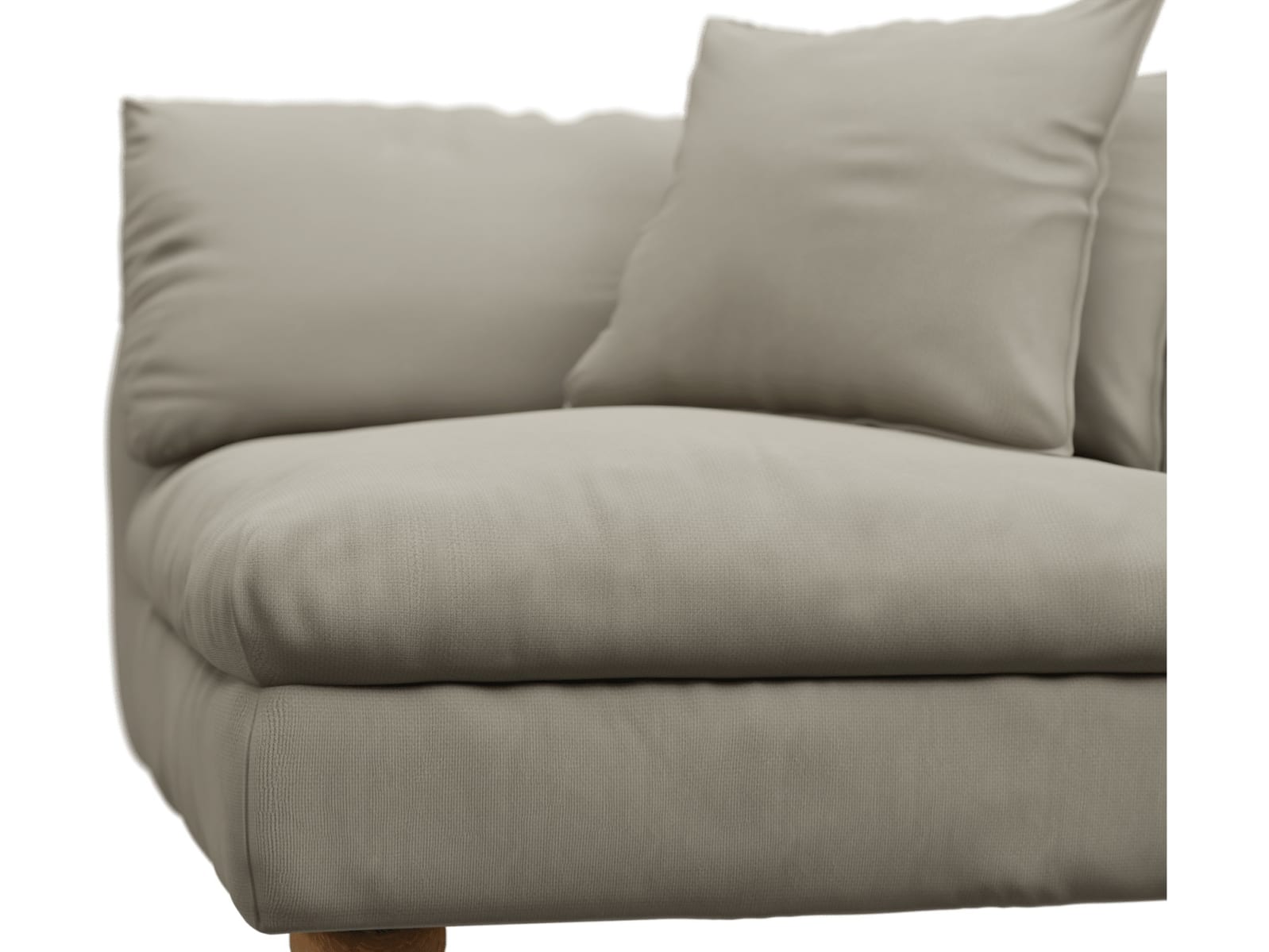 Tully Plaza Natural Right Arm Facing Chair Module color Plaza Natural