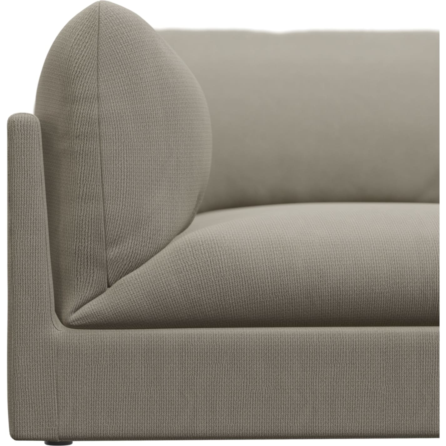 Finley Plaza Natural Left Arm Facing Sofa Chair Module color Plaza Natural