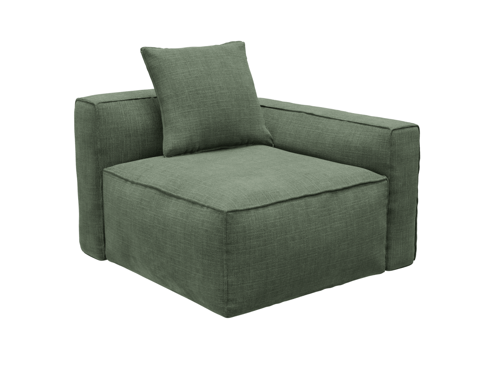 Riley Apt Tribute Dark Jade Right Arm Facing Chair Module color Tribute Dark Jade