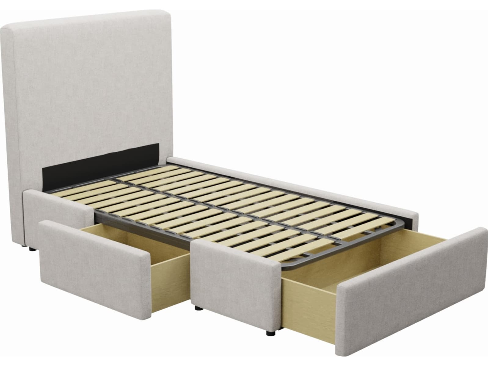 Aria Avon Mineral Left Drawer Storage Bed color Avon Mineral