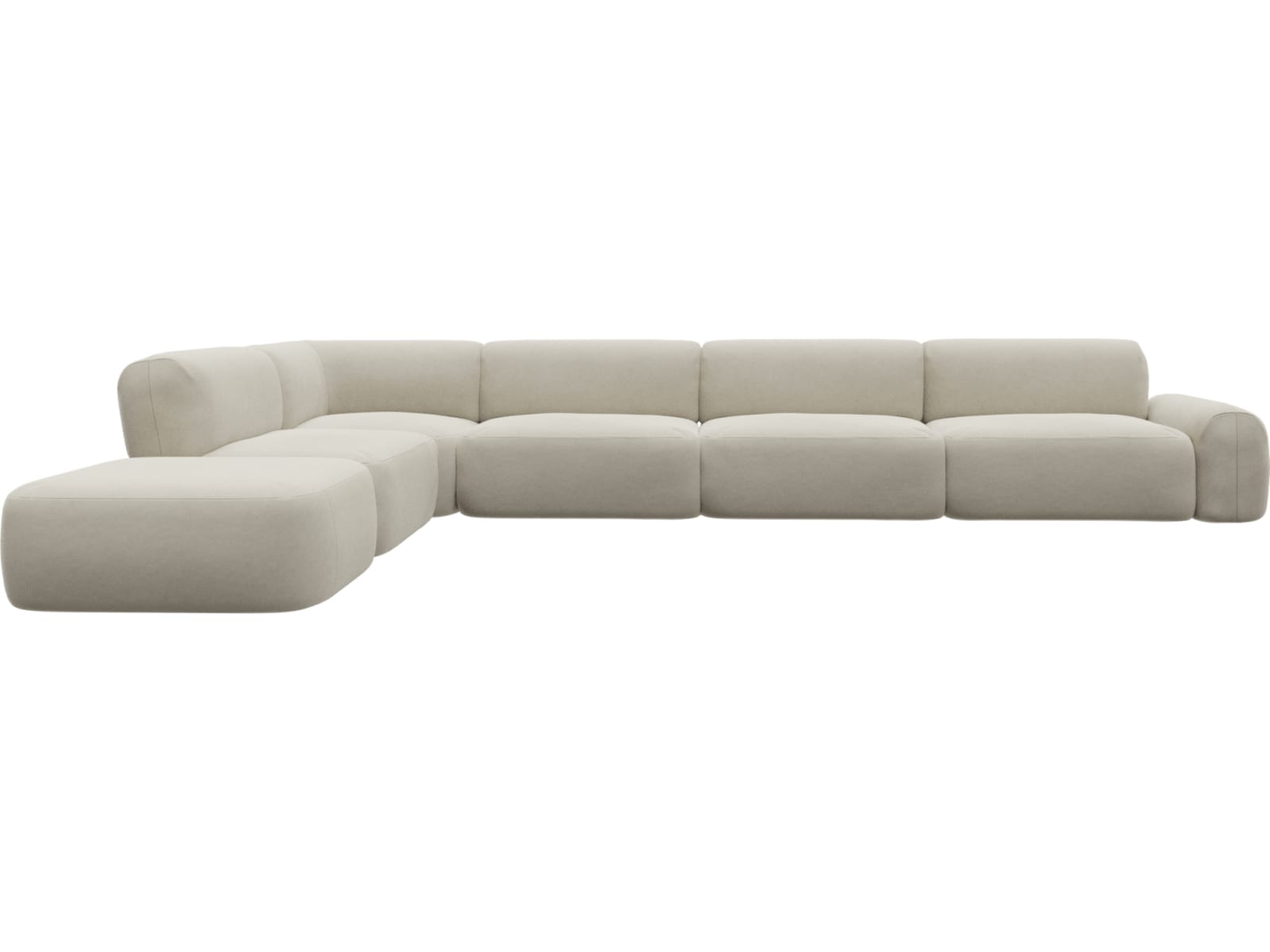Beckett Muse Flax Modular Sofa - 7 Piece color Muse Flax