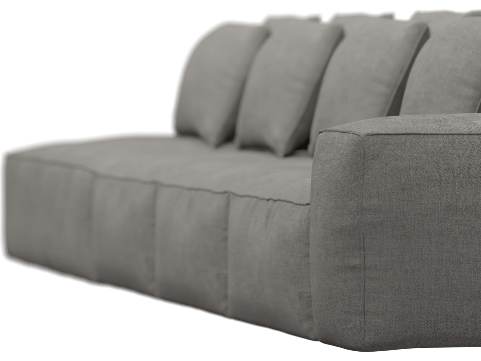 Riley Isla Soft Grey Modular Sofa - 1x Arm, 3x Armless, 1x Left Terminal color Isla Soft Grey
