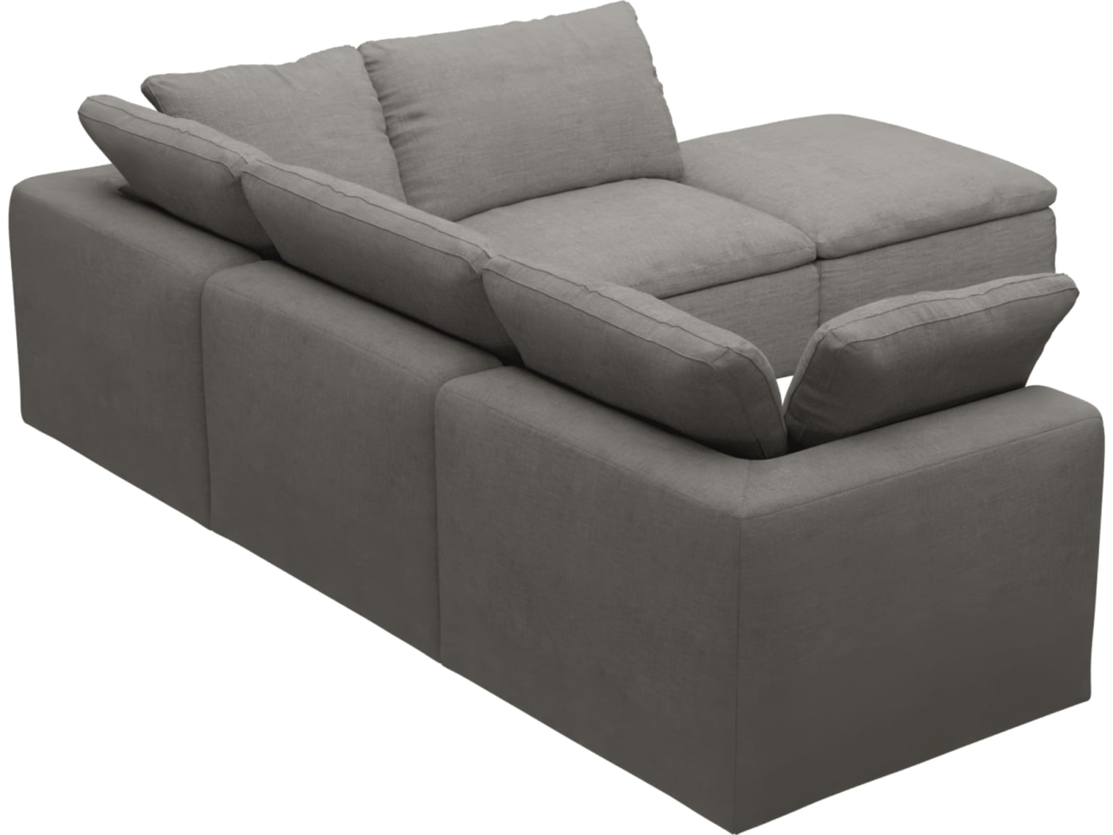 Cloud Isla Soft Grey Modular Sofa - 5 Piece color Isla Soft Grey