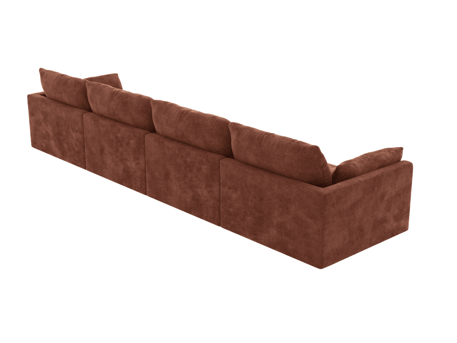 Willow Muse Rust Modular Sofa - 4 Seater color Muse Rust