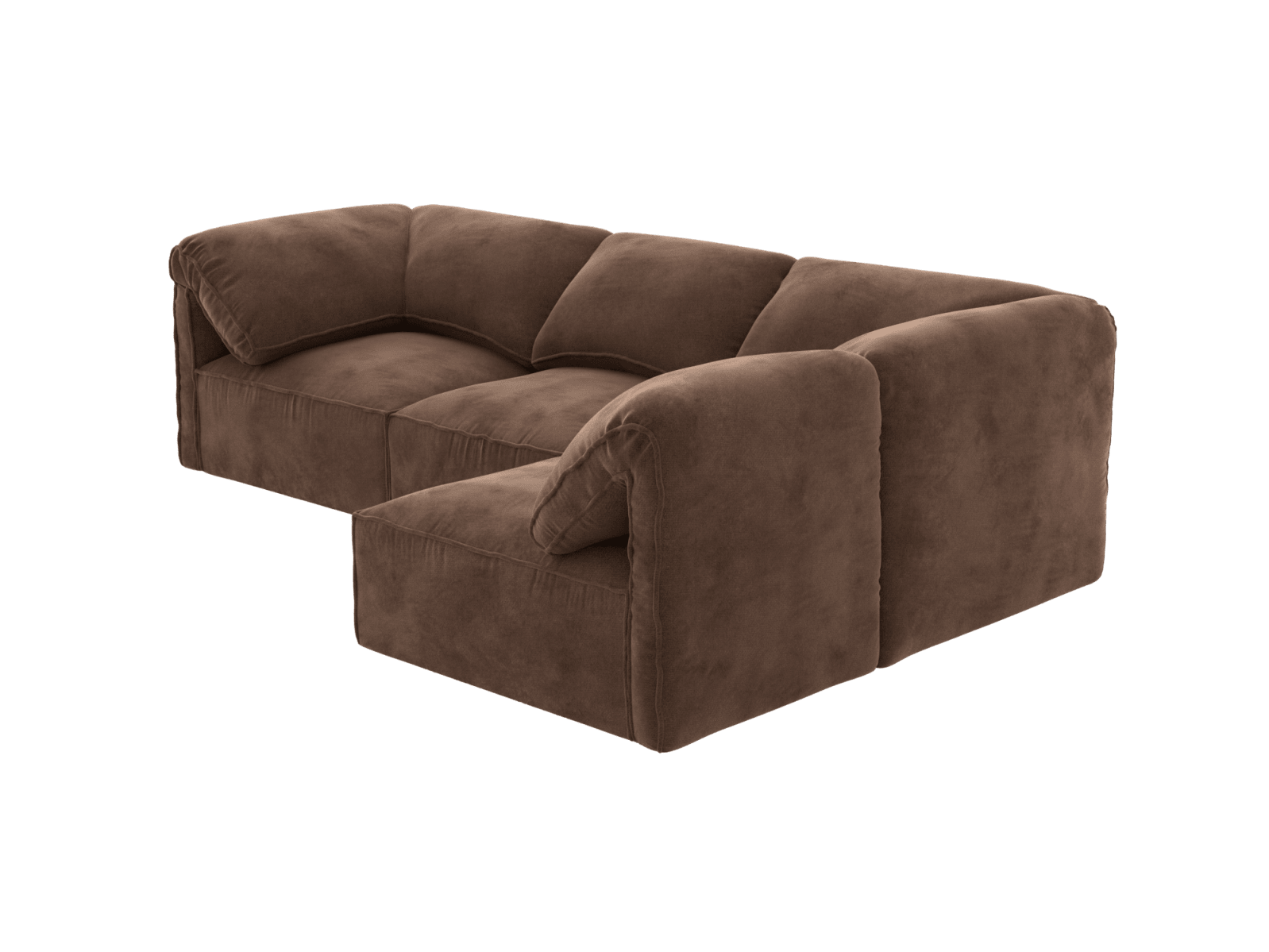 Kai Muse Chocolate Modular Sofa - 4 Seater color Muse Chocolate