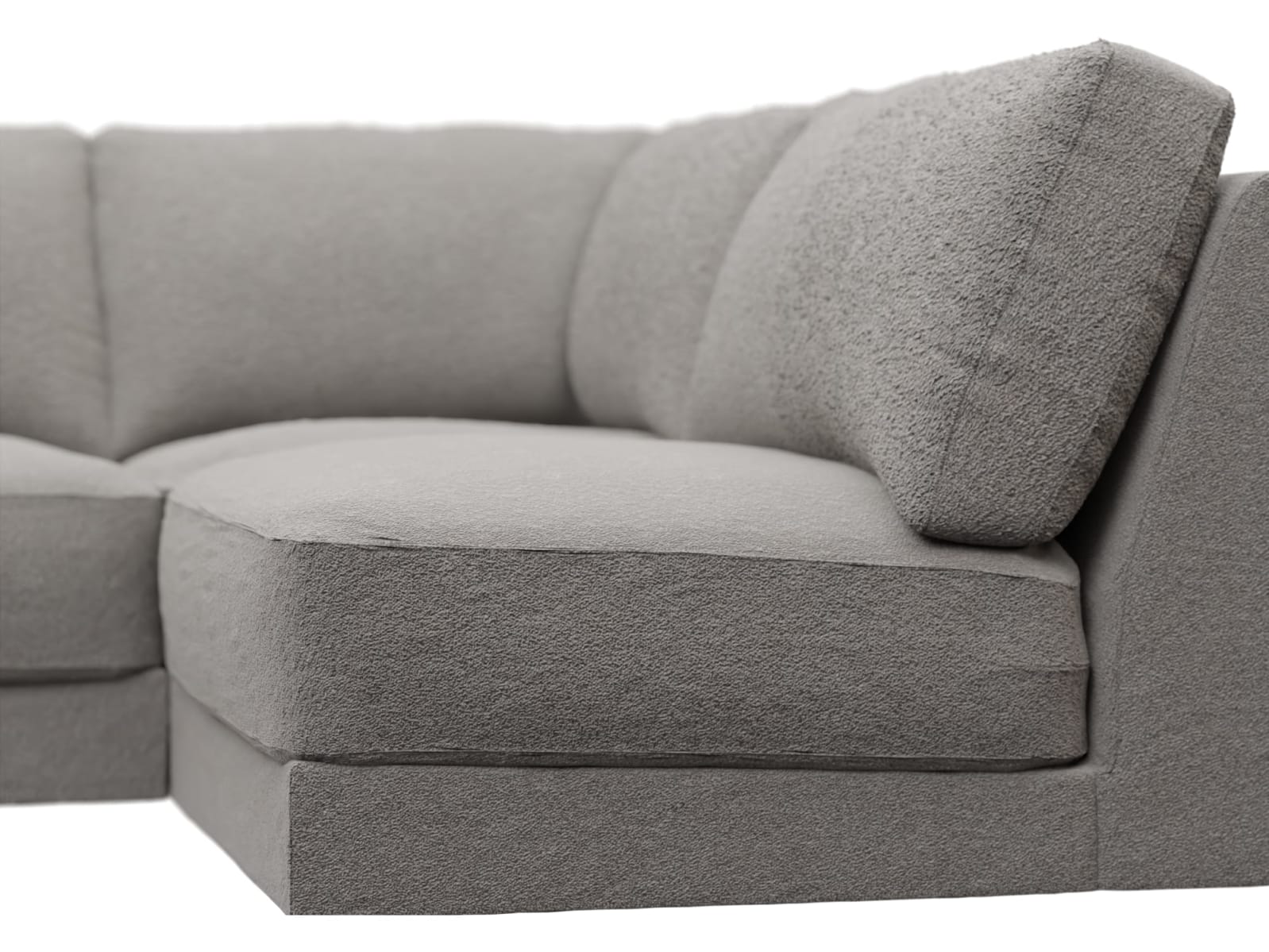Monica Boucle Pumice Sofa - 4 Seater RAF Terminal color Boucle Pumice