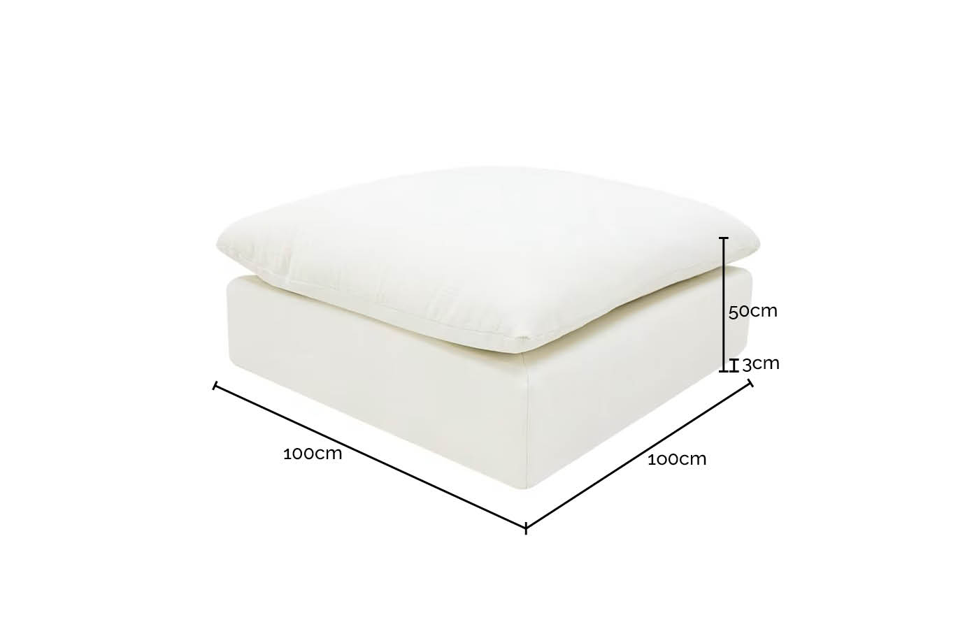 Willow Muse Flax Ottoman color Muse Flax
