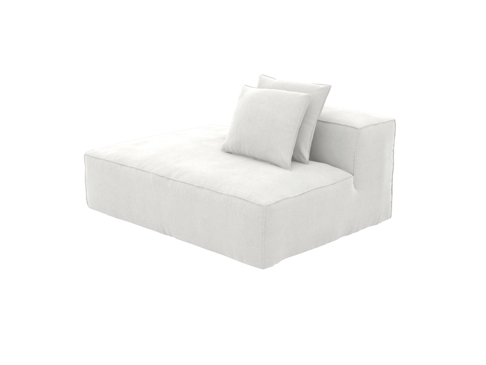 Riley Muse Frost Terminal Left Sofa Module color Muse Frost