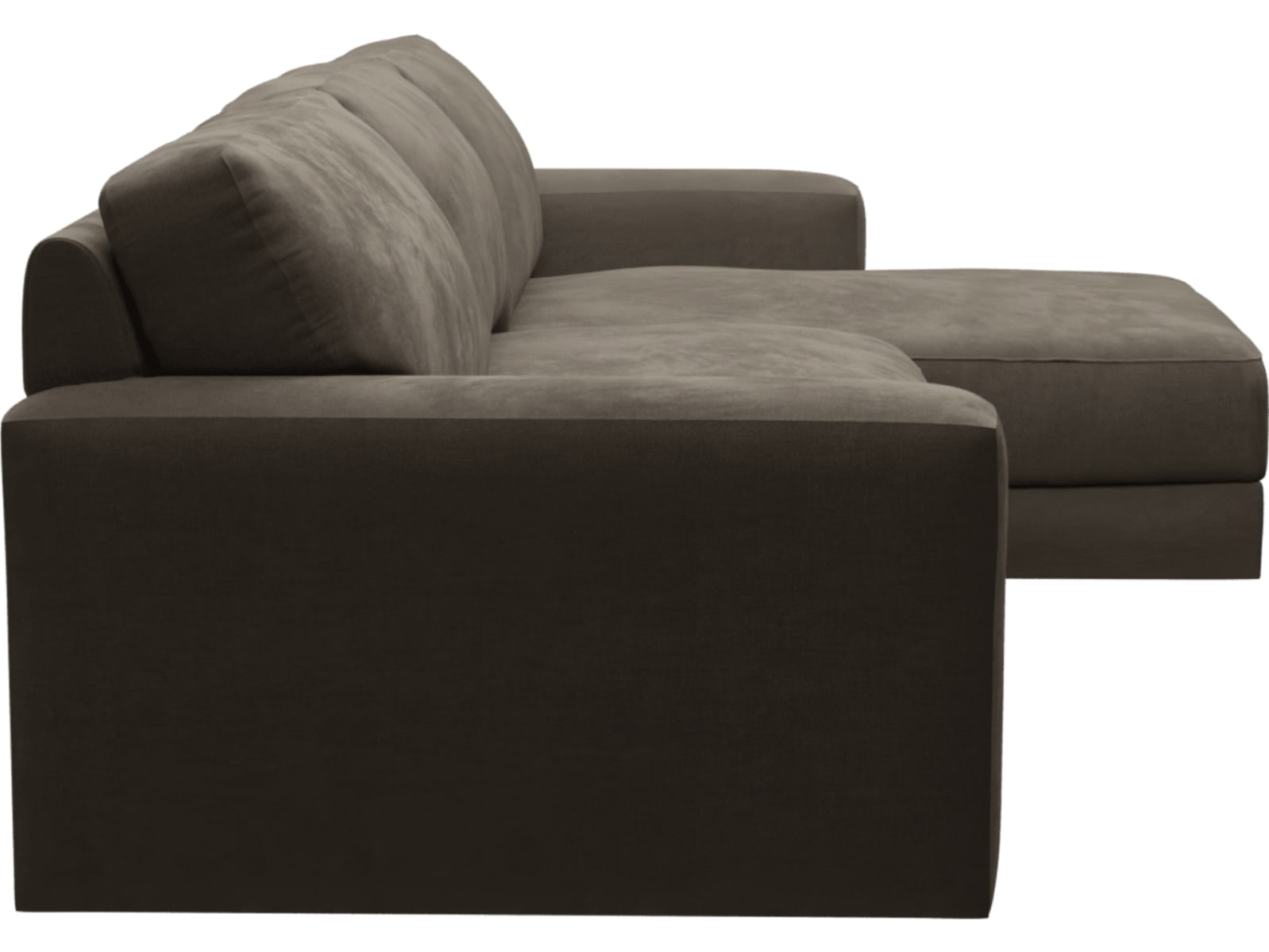Monica Muse Mink Chaise Sofa - 3 Seater color Muse Mink
