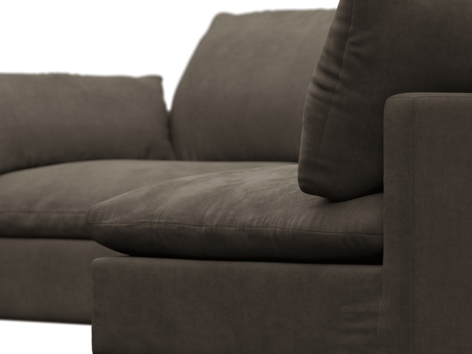 Willow Muse Mink Corner Sofa - 4 Seater RAF Terminal color Muse Mink