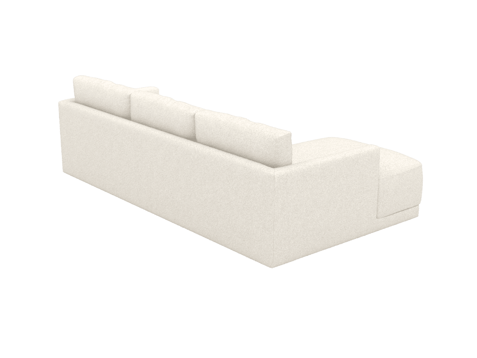 Haven Boucle Ivory 3 Seater Chaise Sofa color Boucle Ivory