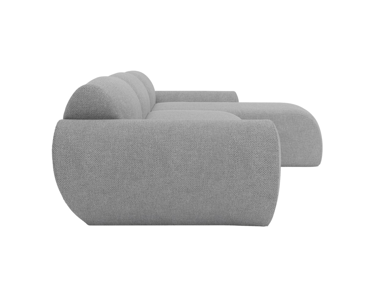 Malmo California Slate Chaise Sofa - 3 Seater color California Slate