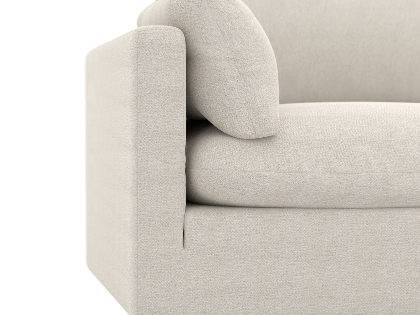 Willow California Ivory Modular Sofa - 6 Seater RAF Terminal color California Ivory