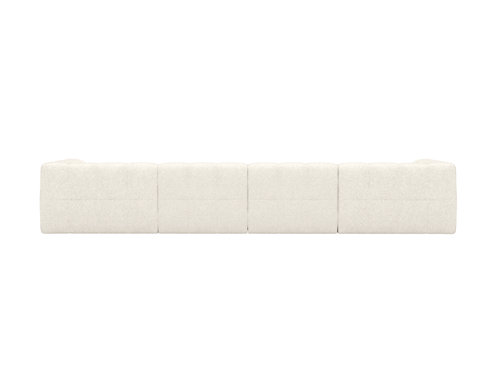 Lucello Boucle Ivory Modular Sofa - 4 Seater color Boucle Ivory