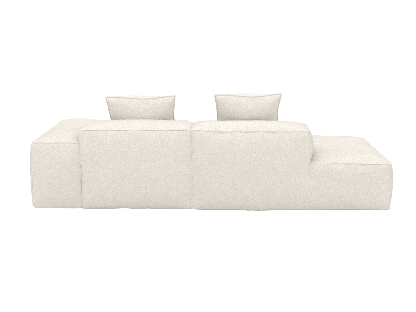 Riley Boucle Ivory 3 Seater Terminal Left Modular Sofa color Boucle Ivory