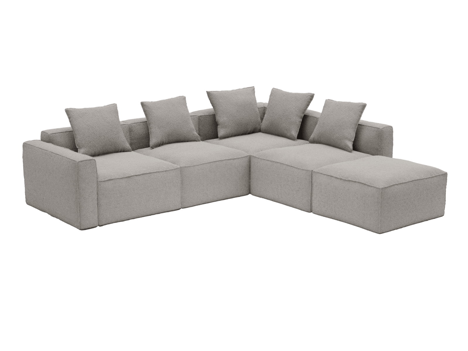 Riley Apt Boucle Pumice Sofa - 5 Seater RAF Terminal color Boucle Pumice