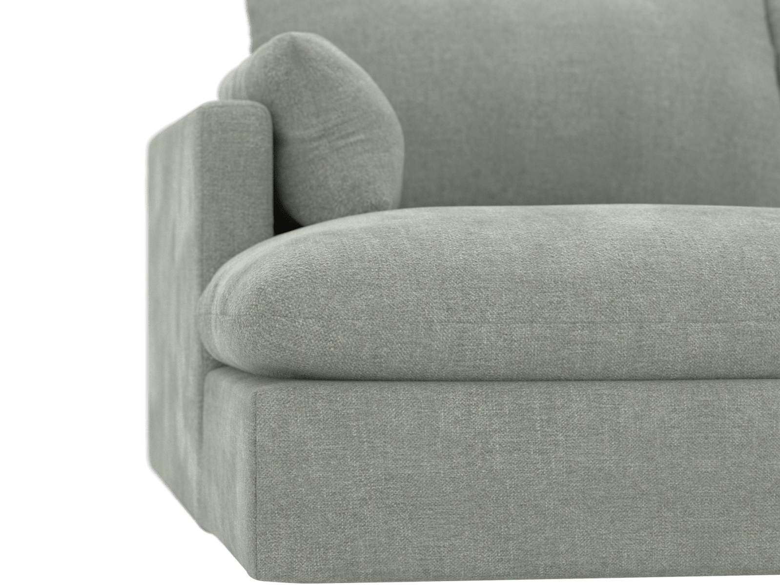 Willow Avon Sage Chaise Sofa - 3 Seater color Avon Sage