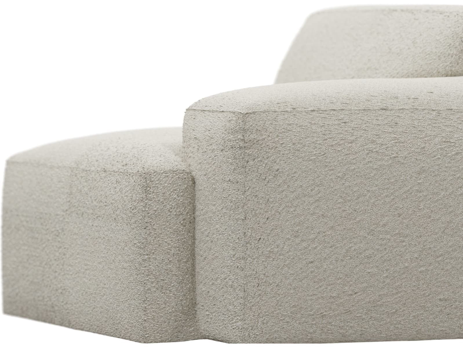 Copenhagen Boucle Ivory Right Arm Facing Sofa Module color Boucle Ivory