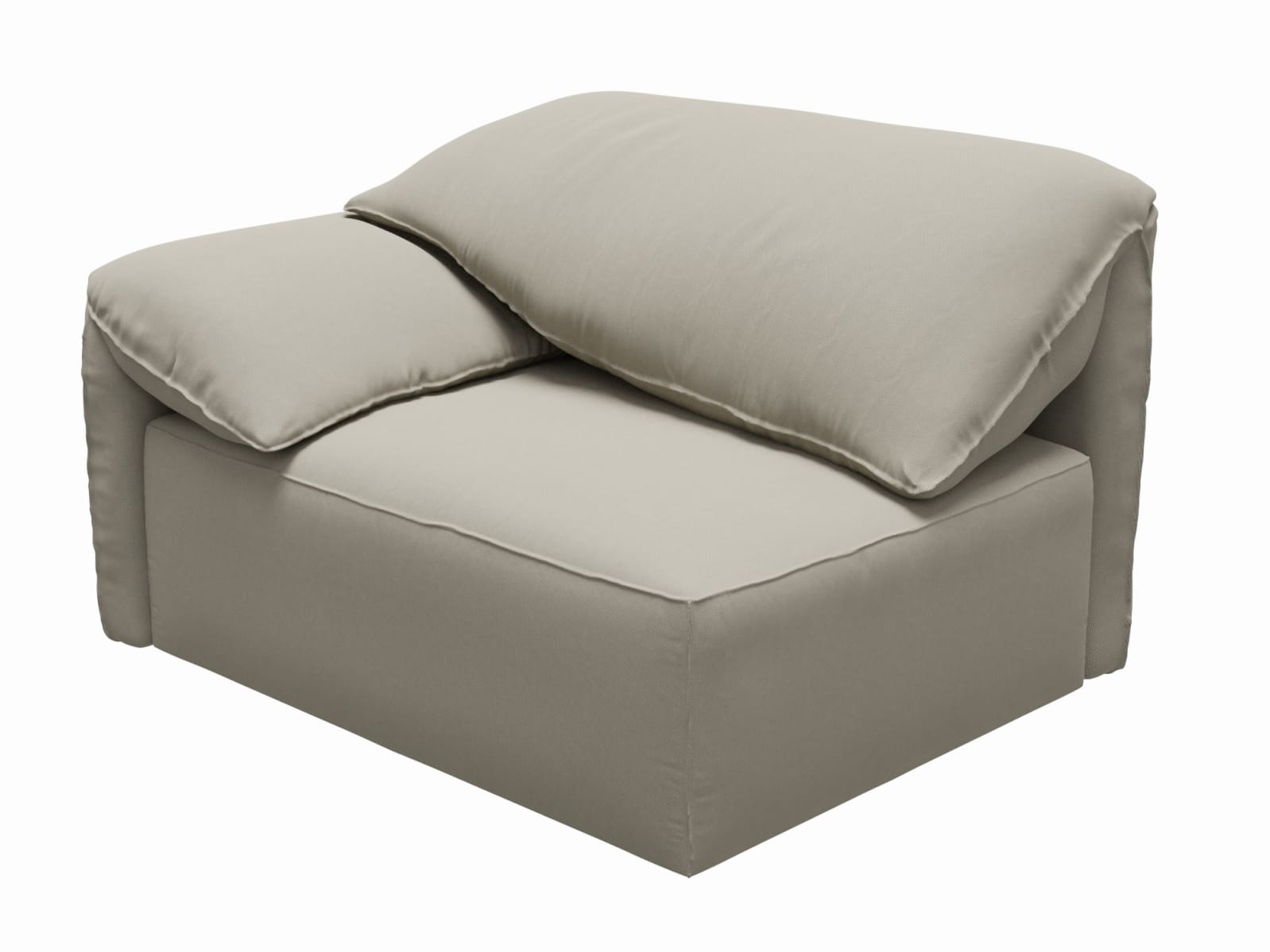 Clarence Plaza Natural 2 Seat Left Arm Facing Sofa Module color Plaza Natural