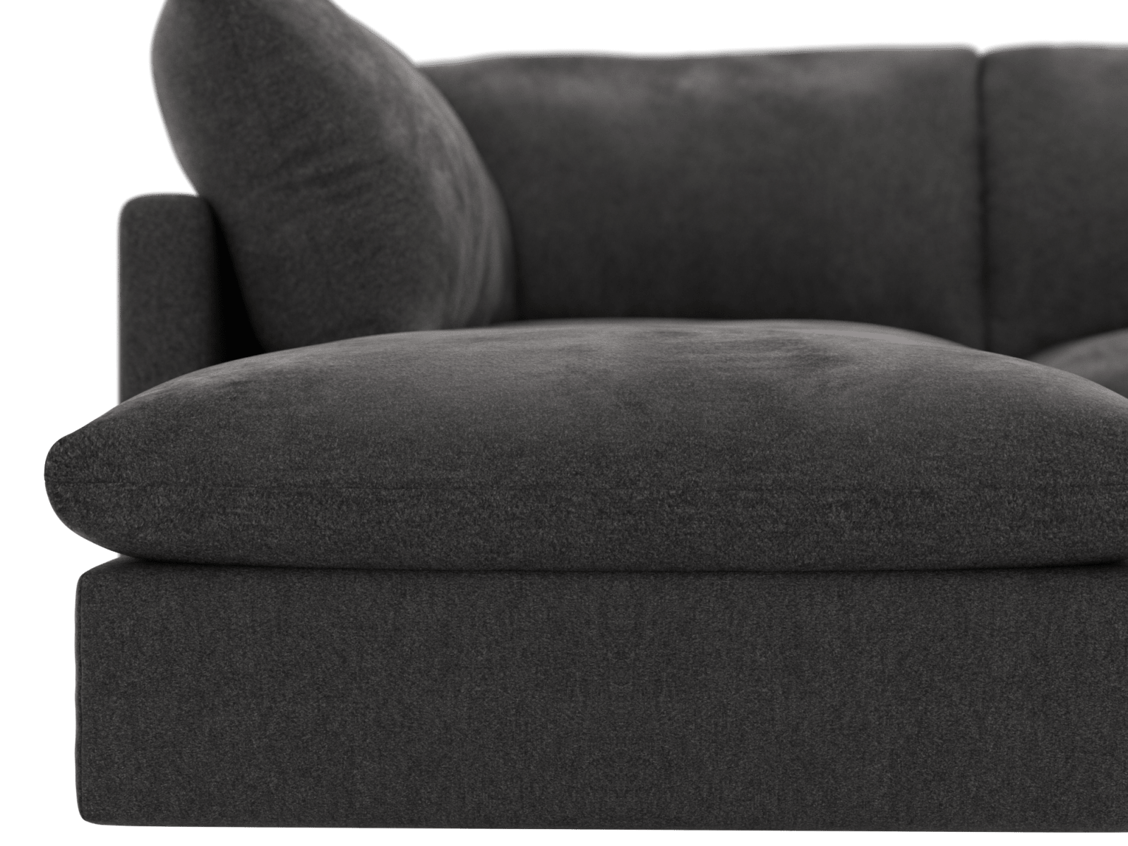 Willow California Charcoal Modular Sofa - 6 Seater LAF Terminal color California Charcoal