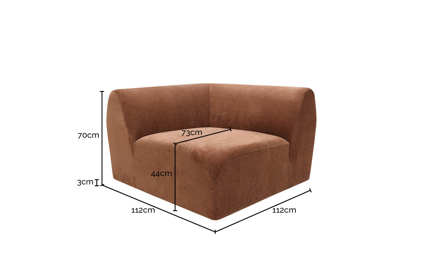 Malmo Muse Dusk Corner Module color Muse Dusk