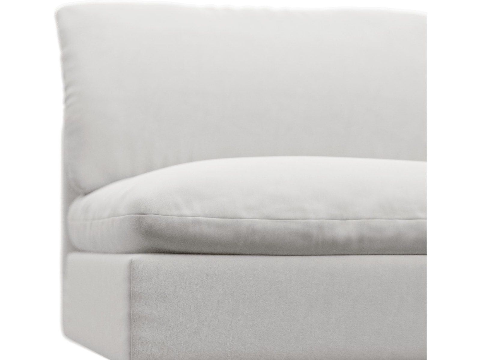 Willow Muse Frost Armless Sofa Module color Muse Frost