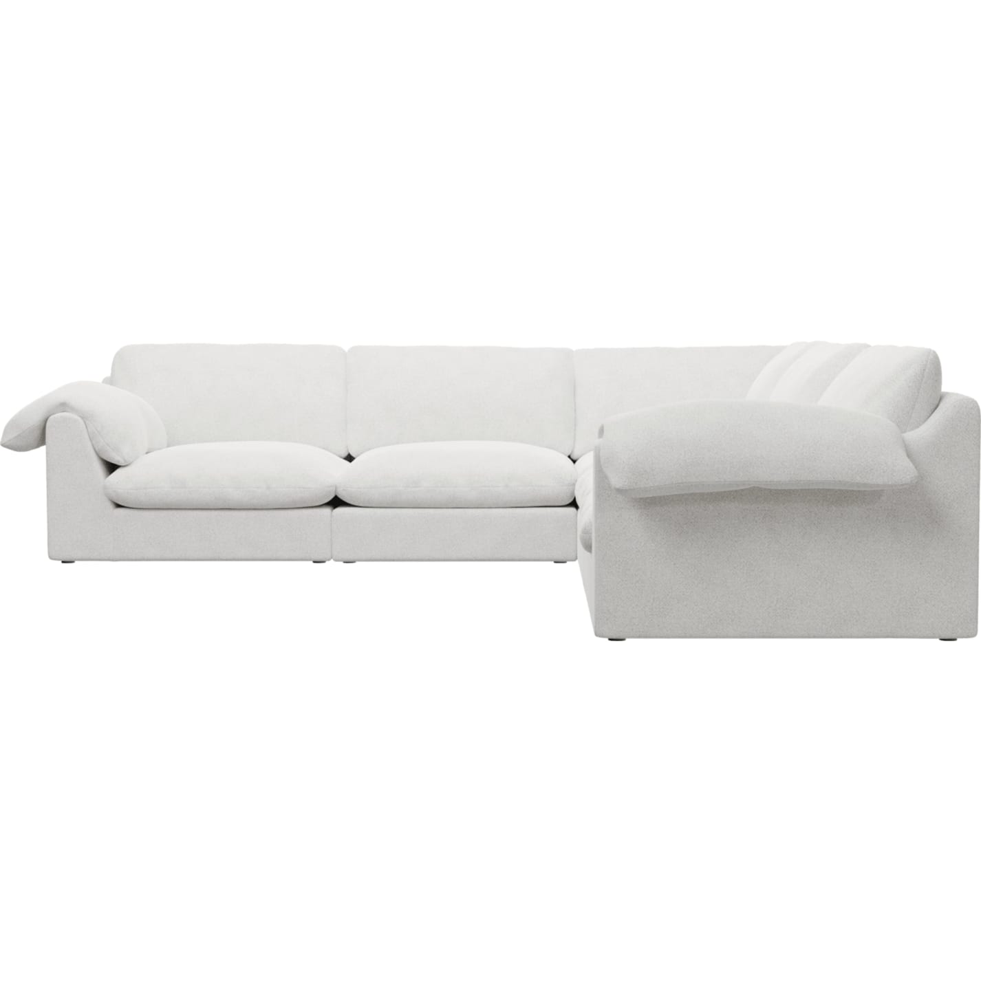 Ludlow Noa Fog Corner Sofa - 5 Seater color Noa Fog