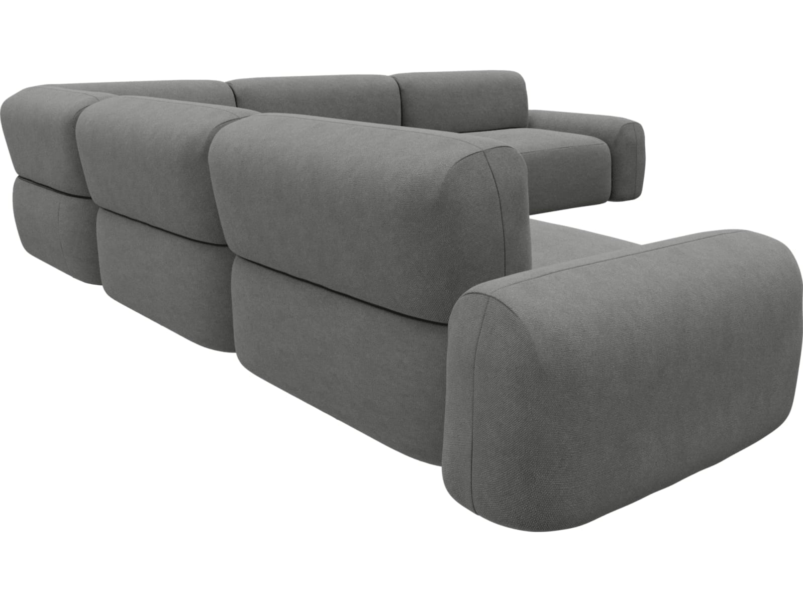 Beckett Maya Flint Modular Corner Sofa - 7 Piece color Maya Flint